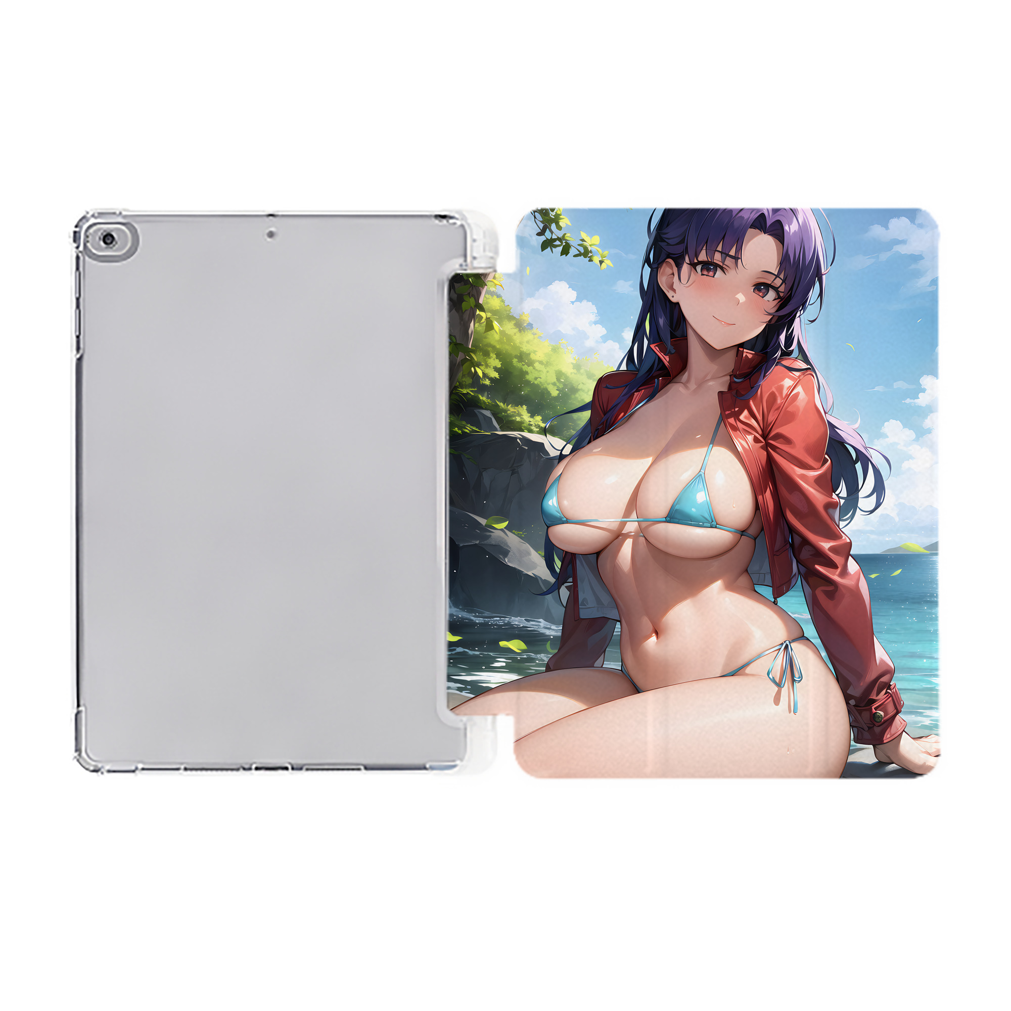 （画像用） EVA 新世紀エヴァンゲリオン IPad ケース ペン収納付き 三つ折りスタンド PUレザー×シリコン 対応機種9.5/10.5/10.9インチ